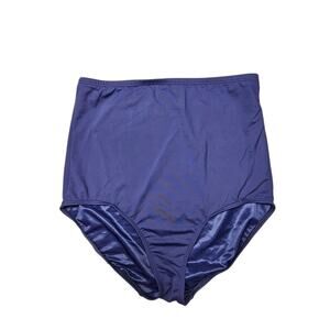 Lands' End High Waisted Swim Brief Navy Women's Size 16 Style #440284